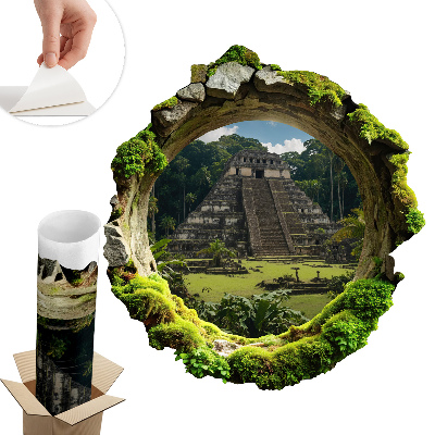 Naklejka na ścianę dziura 3D 121x130 Tropikalna sceneria