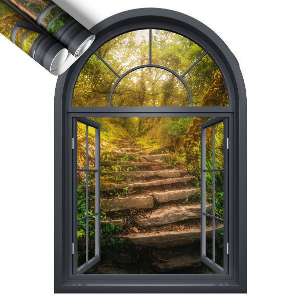 Fototapeta okno 3D 41x60 Leśne okno