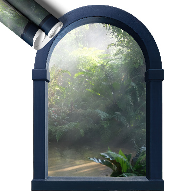 Fototapeta okno 3D 43x60 Tajemnicza dżungla