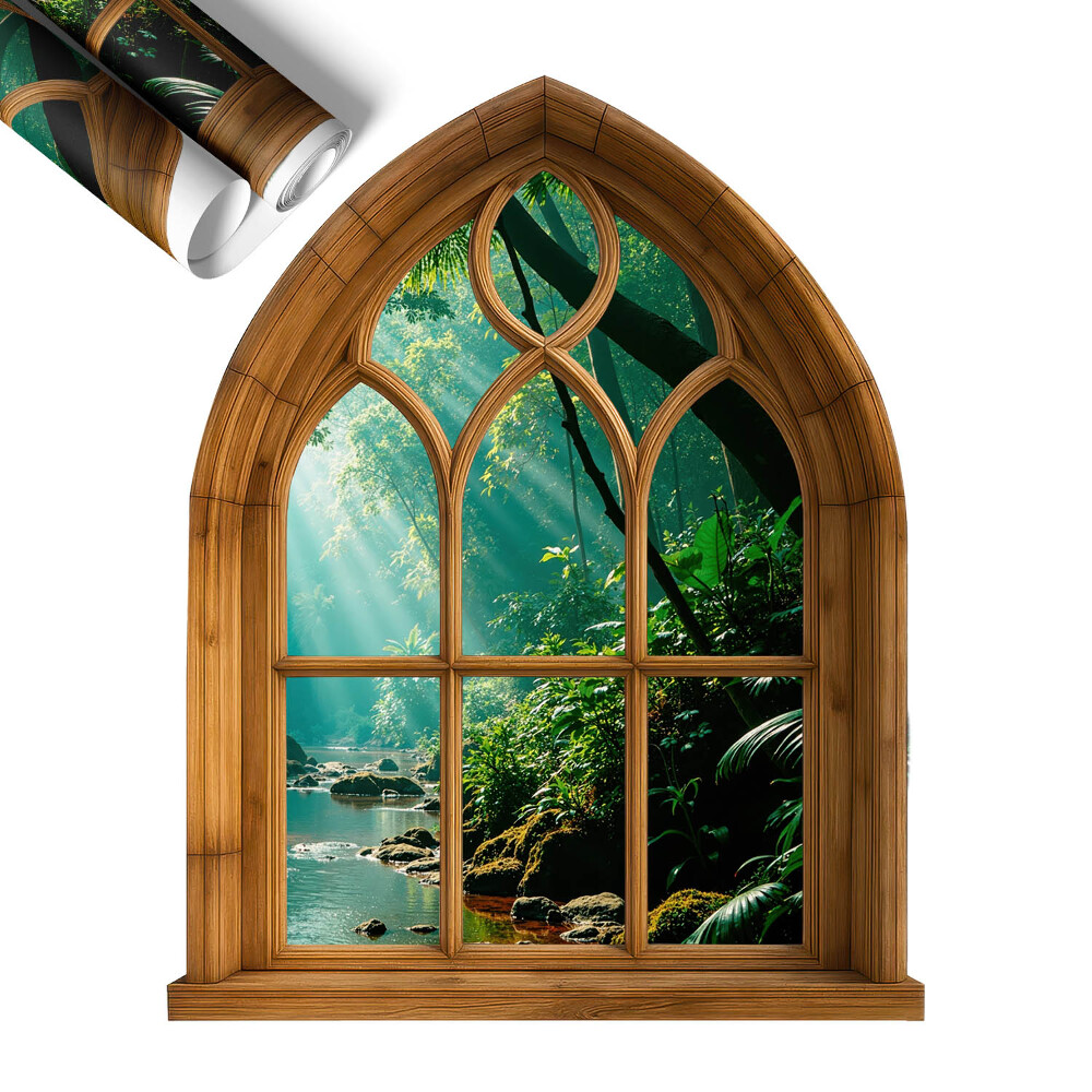 Fototapeta okno 3D 48x60 Tropikalny krajobraz