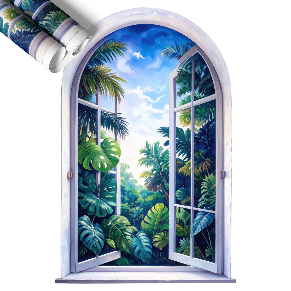 Fototapeta okno 3D 40x60 Tropikalny widok