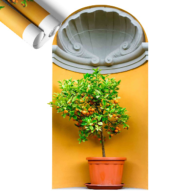 Naklejka ścienna 3D 33x60 Pomarańczowe drzewko