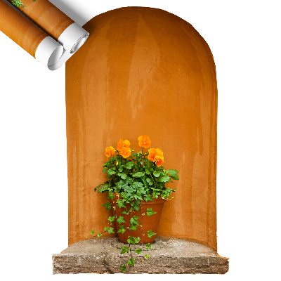 Naklejka ścienna 3D 39x60 Kwiaty w doniczce