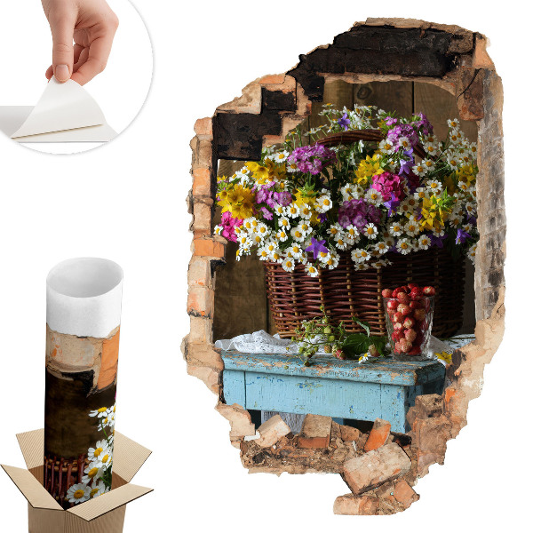 Naklejka 3D dziura 53x80 Rustykalny urok