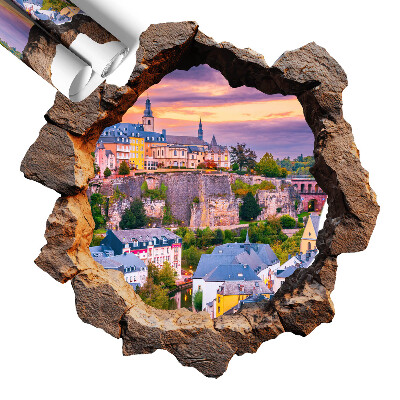 Naklejka 3D dziura 80x79 Kamienne okno