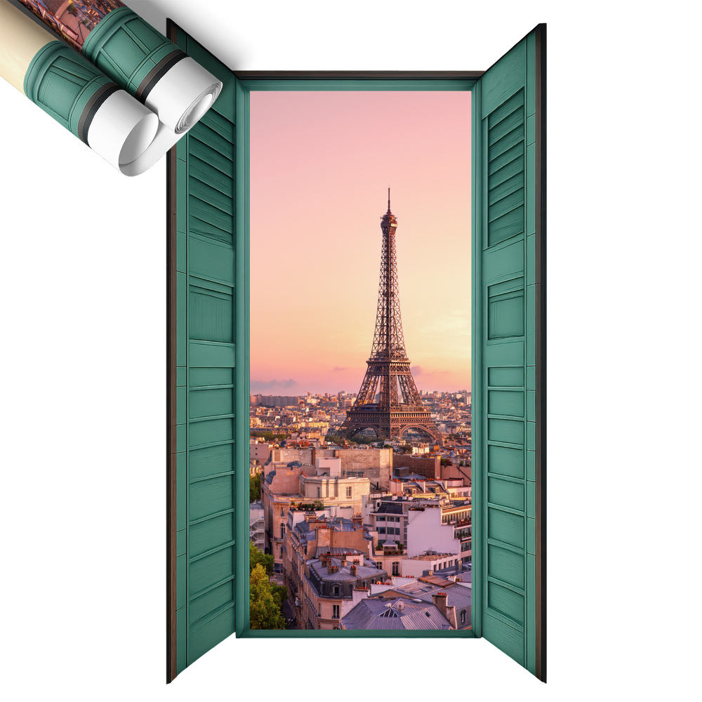 Naklejka okno 3D 47x80 Miejskie okno