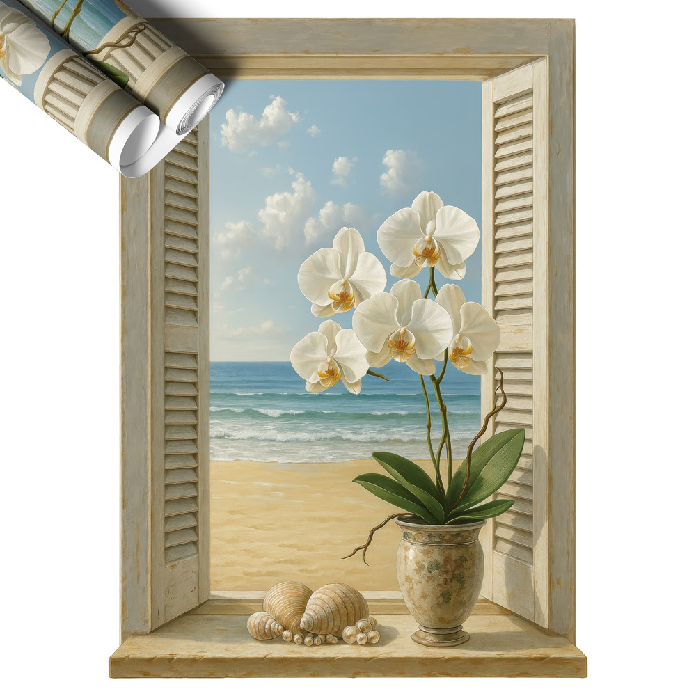 Naklejka okno 3D 58x80 Morskie okno