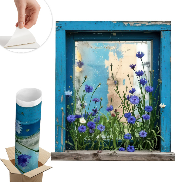 Naklejka okno 3D 71x80 Wiejski urok