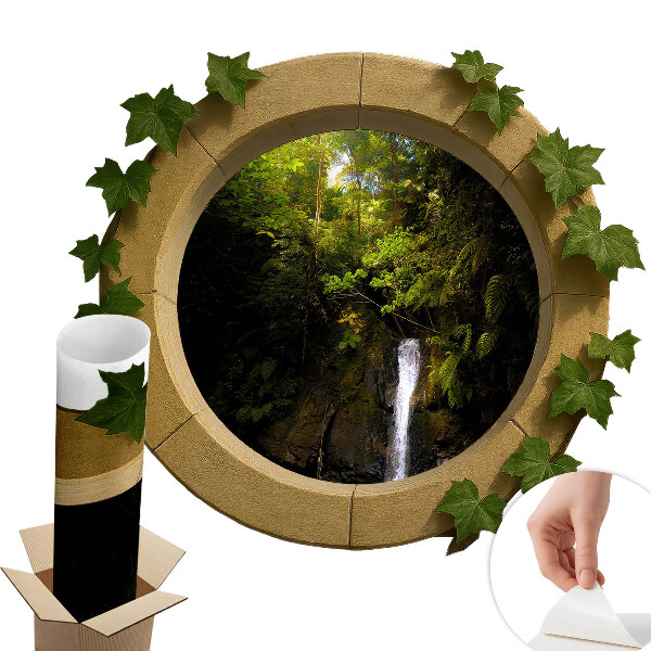 Naklejka okno 3D 80x70 Zielony pejzaż