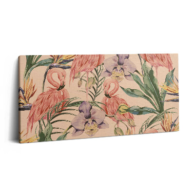 Obraz na płótnie 100x50 Tropikalne kwiaty w stylu boho