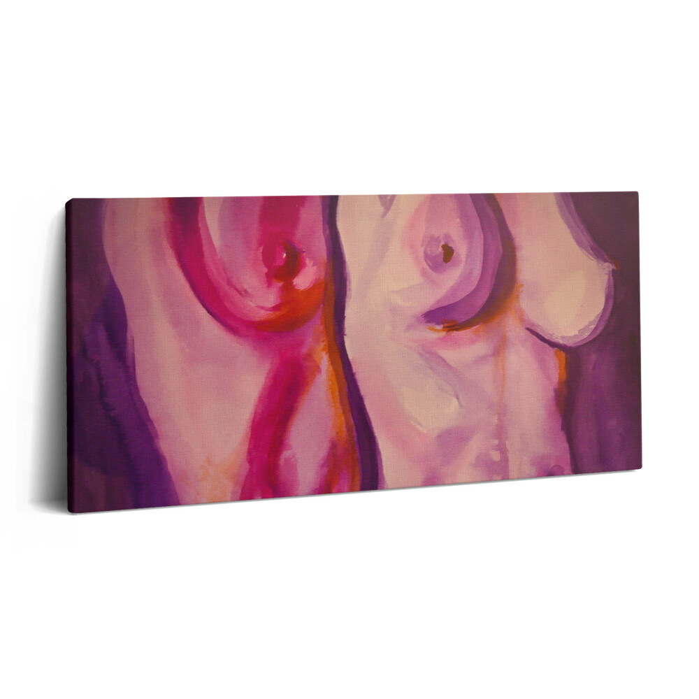 Fotoobraz canvas 100x50 Malowanie kobiecego ciała i piersi
