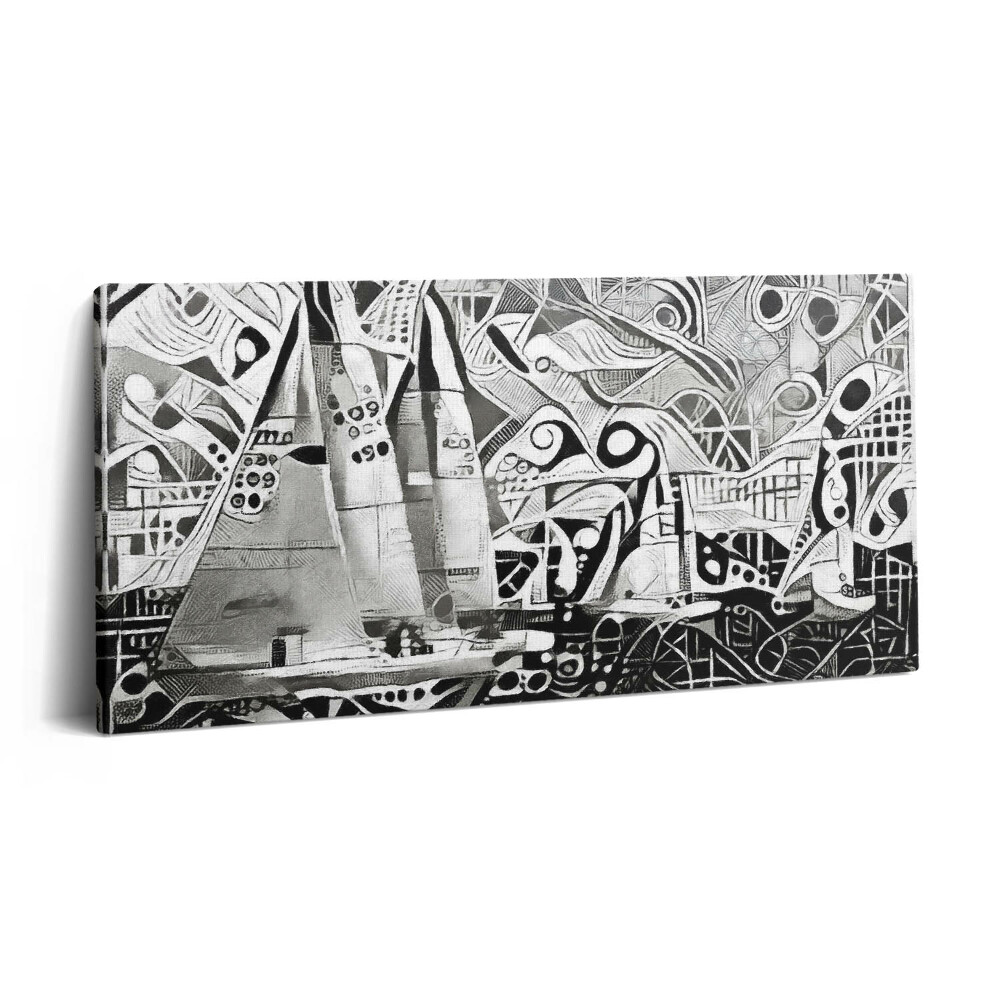 Nowoczesny obraz na płótnie 100x50 Streszczenie żaglówki na morzu