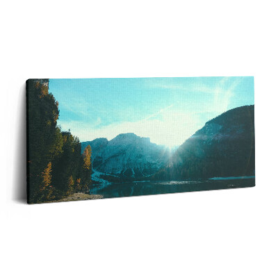 Foto obraz canvas 100x50 Góra i rzeka w Polsce