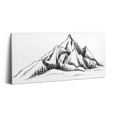 Obraz na płótnie 100x50 Rysunek górski