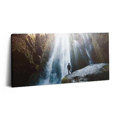 Fotoobraz canvas 120x60 Widok na wodospad Gljufrabui
