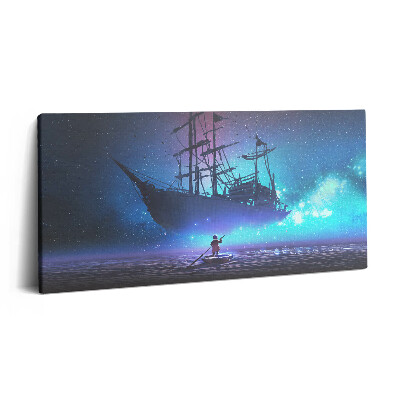 Nowoczesny obraz na płótnie 120x60 Żaglowiec fantasy