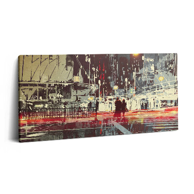 Fotoobraz canvas 120x60 Nocna scena miasta