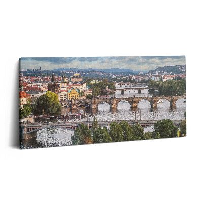 Foto obraz canvas 120x60 Widok na Pragę