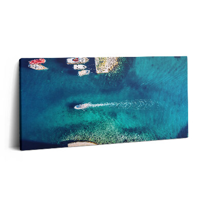 Foto obraz canvas 120x60 Łodzie na morzu