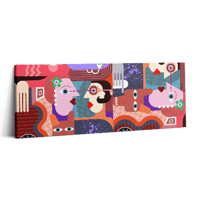 Obraz canvas 125x50 Abstrakcyjne twarze