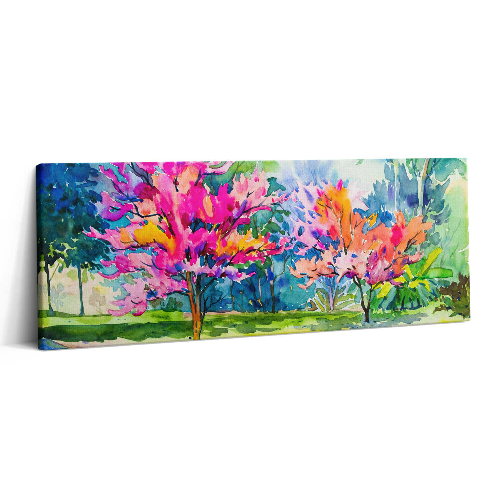 Fotoobraz canvas 125x50 Streszczenie kolorowe drzewa