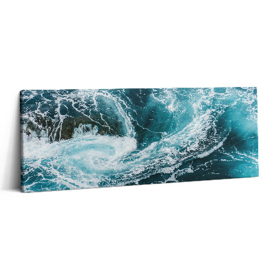 Fotoobraz canvas 125x50 Wirujące spienione fale
