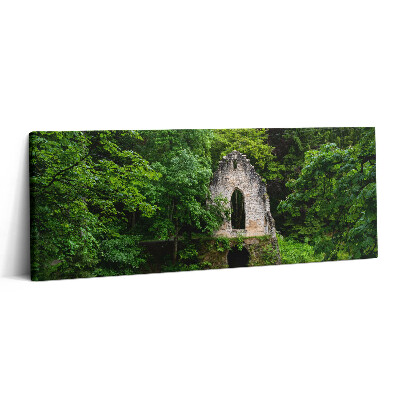 Fotoobraz canvas 125x50 Ruiny starej kaplicy Chamonix Francja