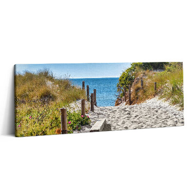 Obraz canvas 125x50 Piaszczysta droga do plaży i morza