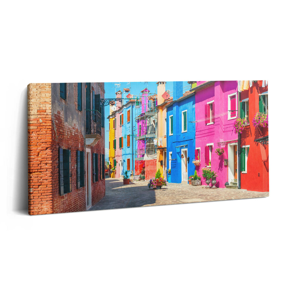 Obraz canvas 140x70 Kolorowa dzielnica wyspy Burano