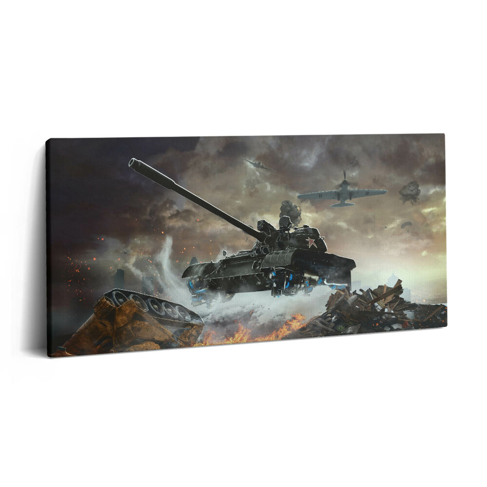 Nowoczesny obraz na płótnie 140x70 Czołg na wojnie