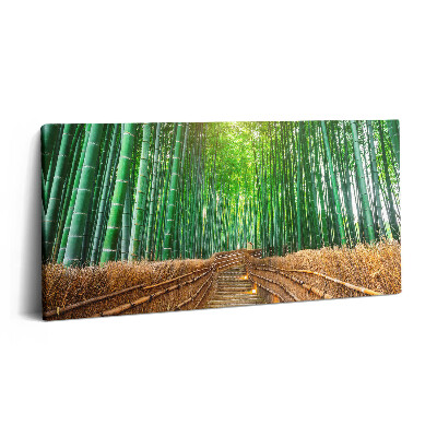 Foto obraz na płótnie 140x70 Droga w bambusowym lesie