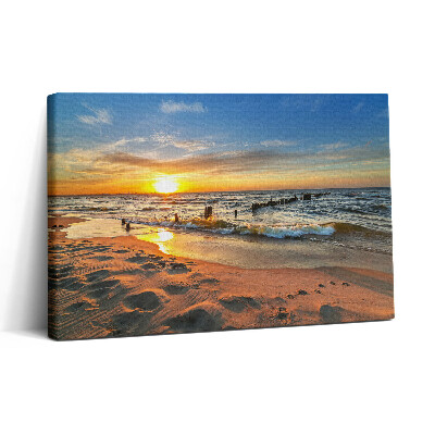 Nowoczesny obraz na płótnie 30x20 Wschód słońca nad morzem
