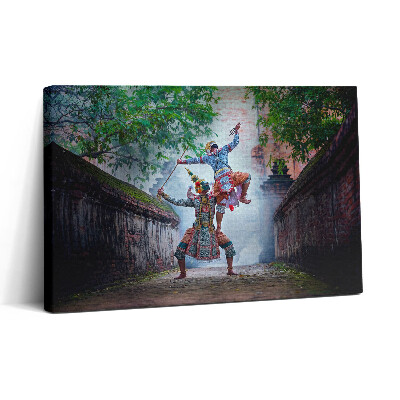 Foto obraz canvas 30x20 Tajlandia tańczy w maskach