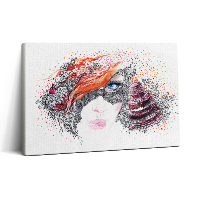 Obraz na płótnie 30x20 Streszczenie słodka kobieta z ciastem