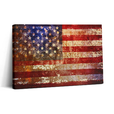 Obraz canvas 30x20 Flaga USA w stylu vintage