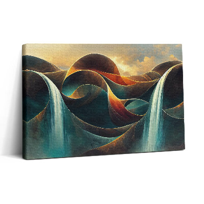 Obraz canvas 30x20 Wodospad płynący tło