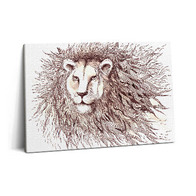 Obraz canvas 60x40 Artystyczny rysunek lwa