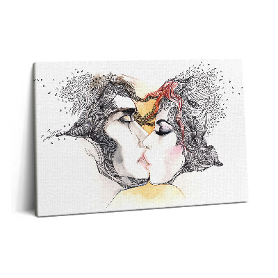 Obraz canvas 60x40 Streszczenie miłość para pocałunek