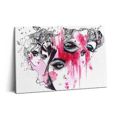 Obraz canvas 60x40 Wiele twarzy abstrakcji