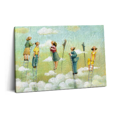 Obraz canvas 60x40 Ludzie na drabinie