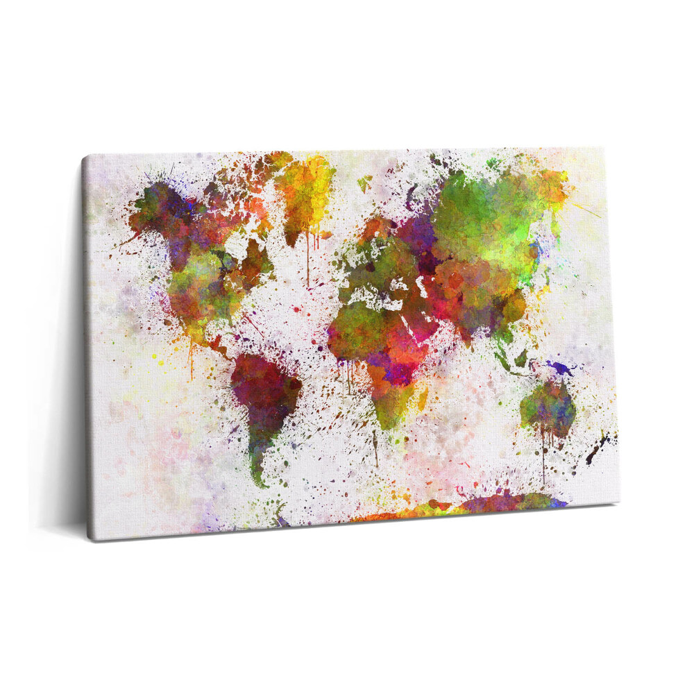 Obraz canvas 60x40 Akwarela mapa świata
