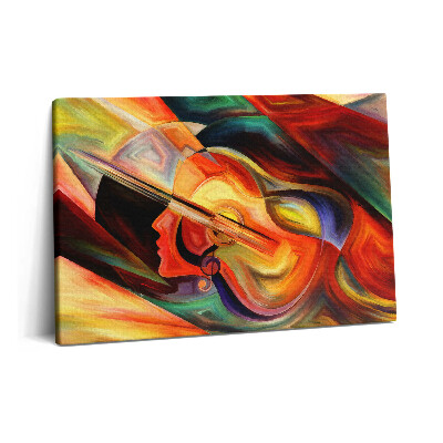 Obraz canvas 60x40 Sztuka - malowana abstrakcyjna głowa kobiety
