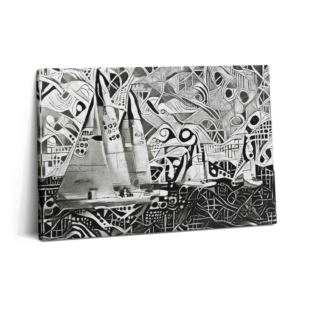 Obraz canvas 60x40 Streszczenie żaglówki na morzu