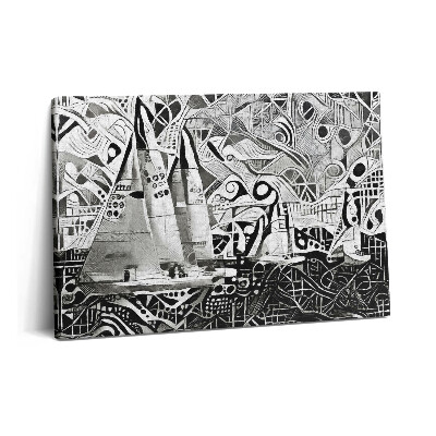 Obraz canvas 60x40 Streszczenie żaglówki na morzu