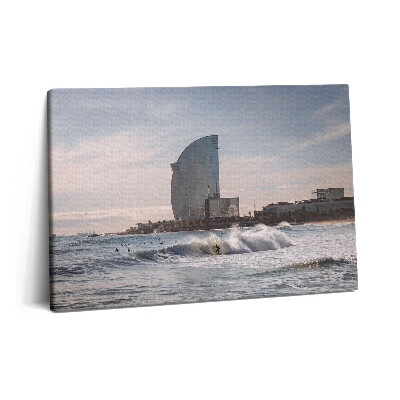 Obraz canvas 60x40 Surfer z Barcelony