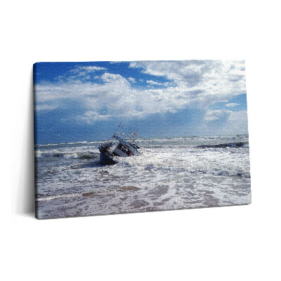 Obraz canvas 60x40 Zatopiony statek na Sycylii