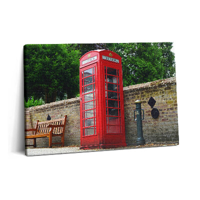 Obraz canvas 60x40 Czerwona budka telefoniczna