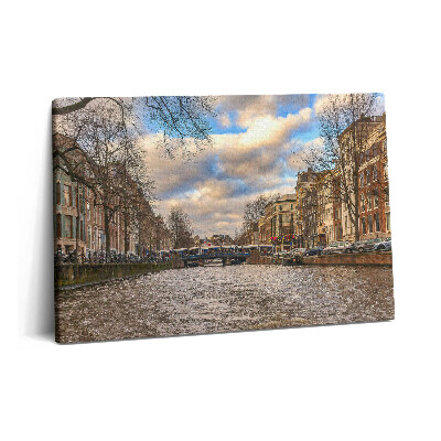 Obraz canvas 60x40 Kanał w Rotterdamie
