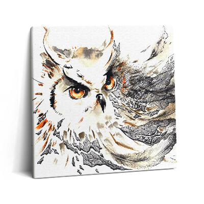 Foto obraz na płótnie 60x60 Sowa symbol mądrości i nauki