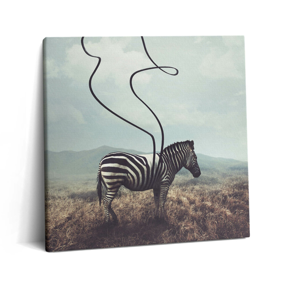 Foto obraz ze zdjęcia 60x60 Ilustracja w paski zebry